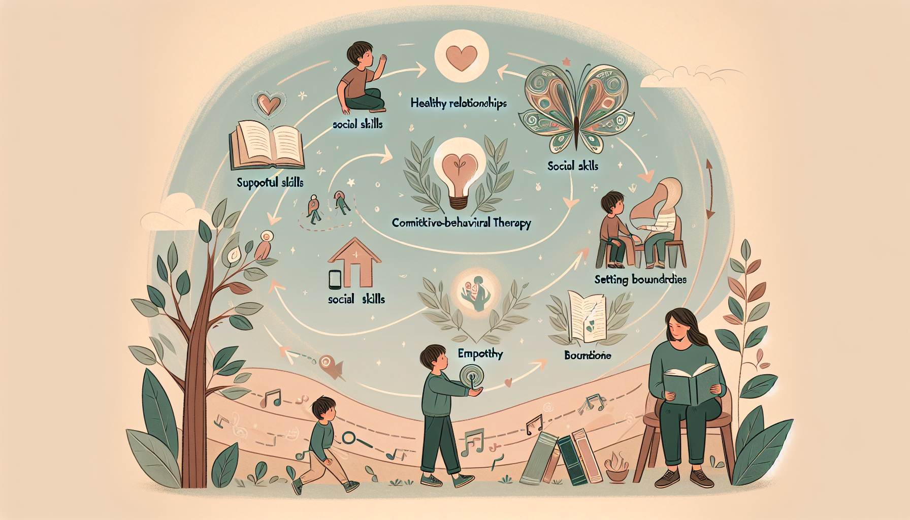 discover how to effectively teach children about healthy relationships through practical strategies for parents. this insightful article emphasizes the importance of fostering social skills, empathy, and boundary-setting in children to ensure their mental and emotional well-being. learn how cognitive-behavioral therapy principles can aid in developing these essential life skills, preparing them to tackle social challenges with confidence. explore actionable tips, such as using books and media as teaching tools, and address common parenting challenges, including peer pressure and emotional management. equip your child with the tools for a lifetime of positive interactions by modeling these crucial behaviors yourself. perfect for parents seeking guidance on raising socially adept and emotionally intelligent children.